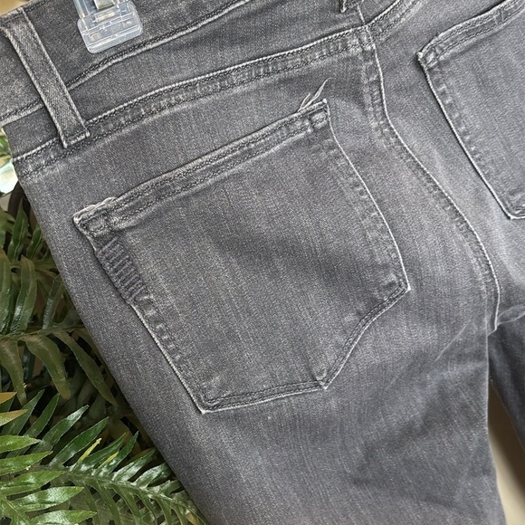NWOT PAIGE Verdugo Ankle Skinny Jeans Cropped Mid-Rise Gray Stretch Raw Hem - Picture 10 of 16